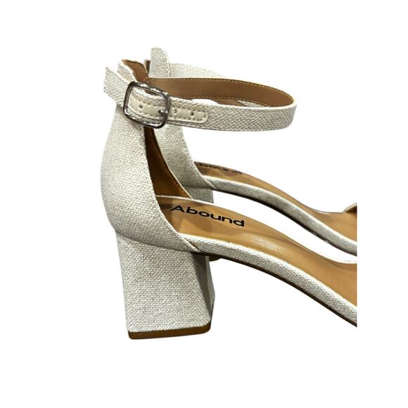 Abound Finn Ankle Strap Block Heel Sandals Size 8M Cream Casual Summer Dressy - Picture 3 of 6
